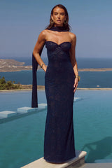 Amana Maxi Dress - Navy