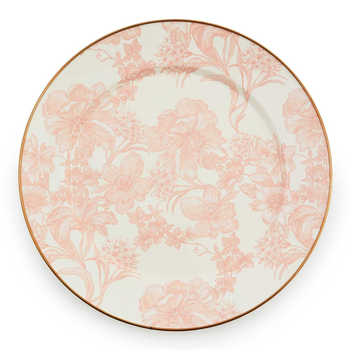 Rosy English Garden Enamel Charger/Plate