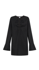 Elaine Lace Up Mini Dress - Black
