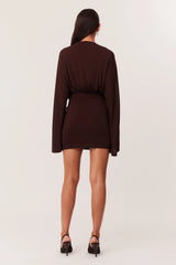 Yolanda Mini Dress - Chocolate
